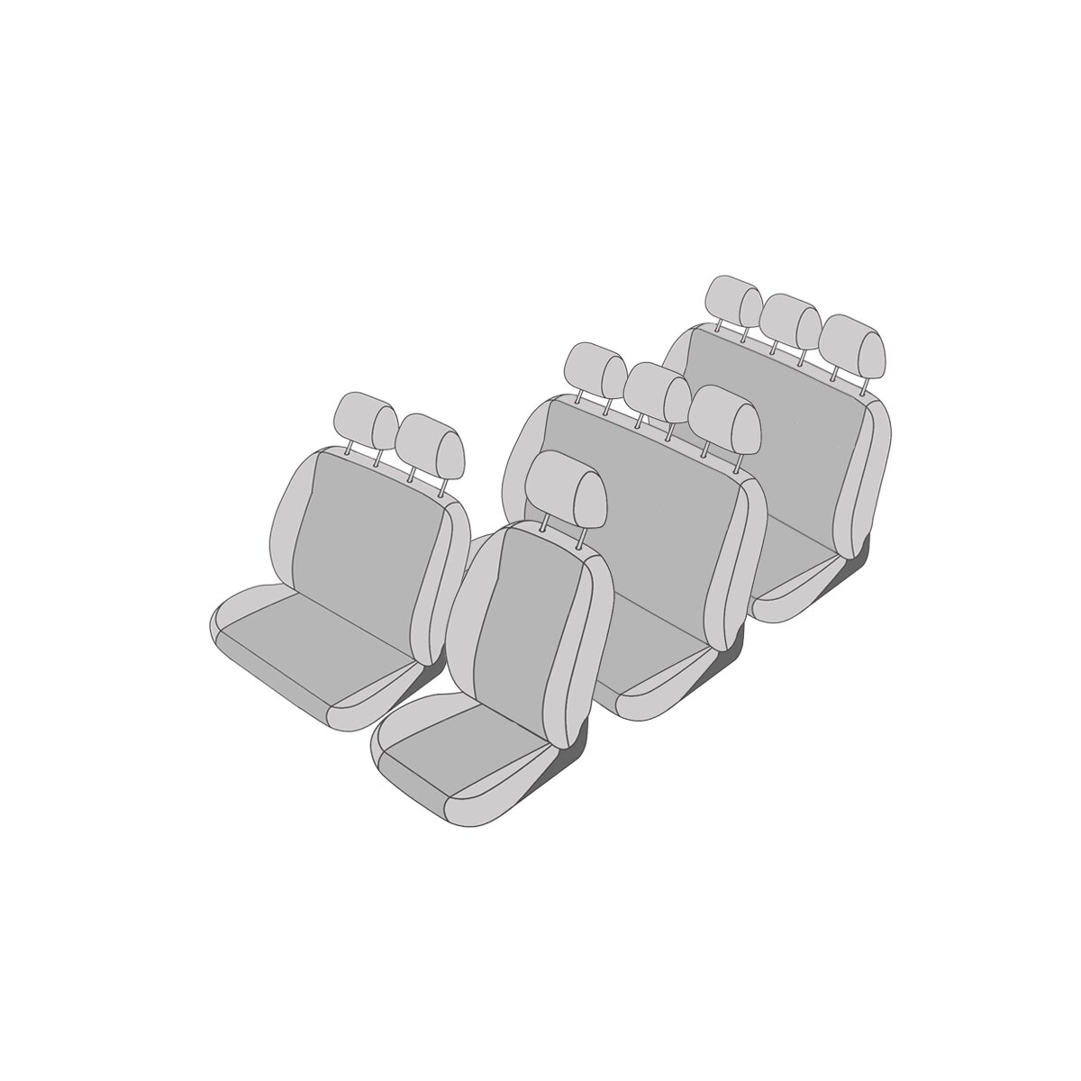 Sitzbezüge Set Für Ford Transit Custom 2024+ - Airbag Kompatible Auto Bezüge