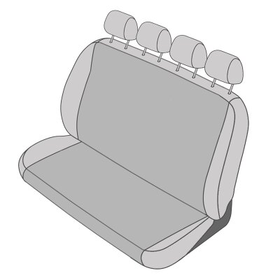 Citroen Jumper Typ 250 Doka, Bj. 2006 - 04/2014 / Maßangefertigter Rücksitzbezug Viererbank