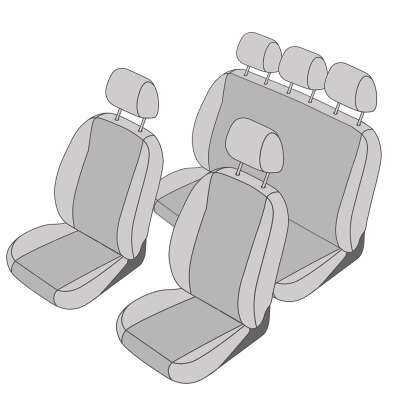 Autositzbezüge für Kia Stonic 17 Rot Komplettset Schonbezüge Sitzbezüge Bezug