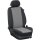 VW T5 Doka Doppelkabine Facelift, Bj. 10/2009 - 2015 / Maßangefertigtes Komplettset 5-Sitzer :: 112. Stoff grau / Stoff schwarz
