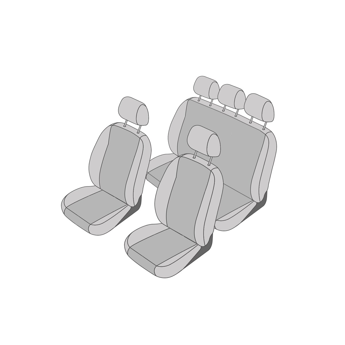 Mercedes Vito Mixto W639 Sitzbezüge für vorne und hinten (5-Sitzer