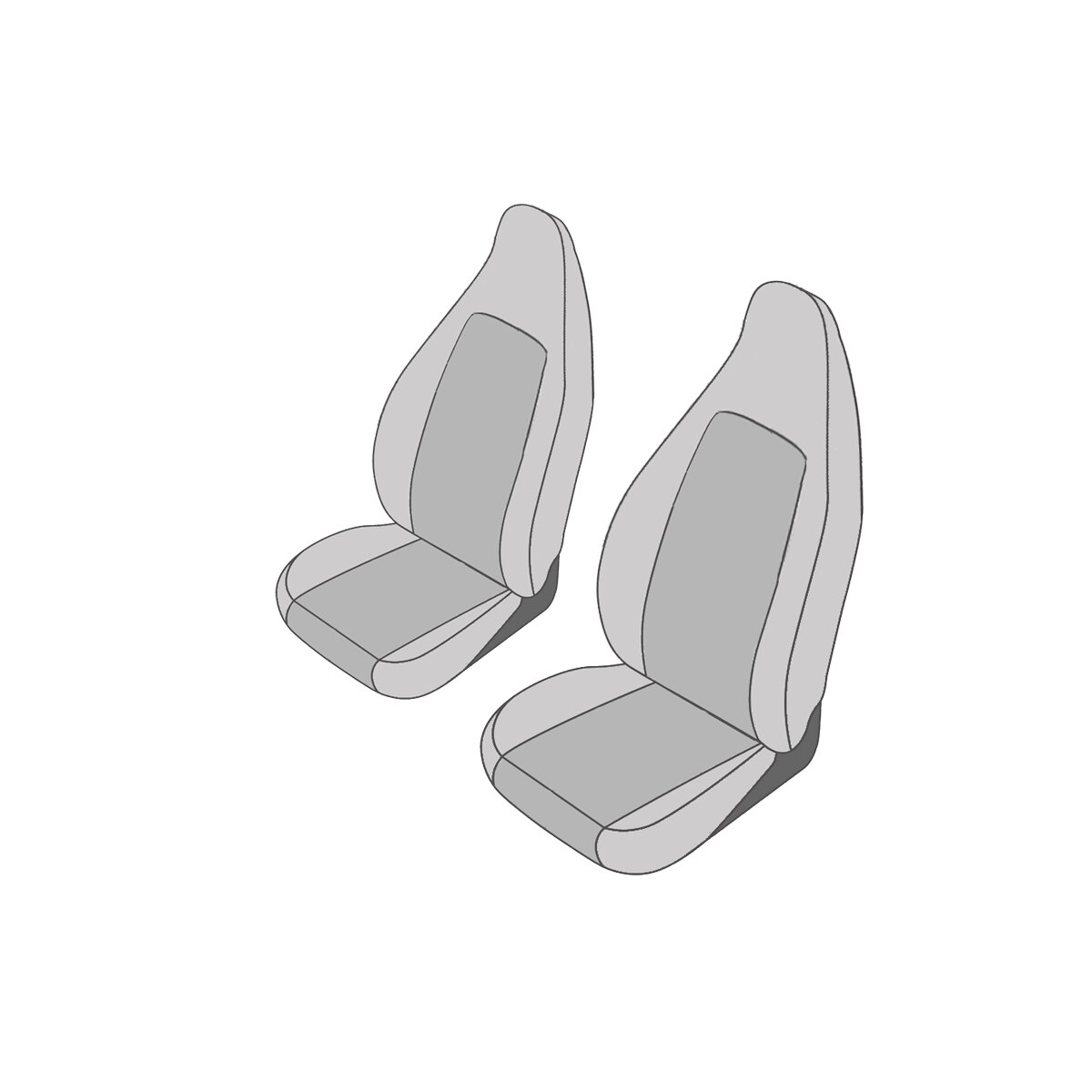 Toyota Aygo II Sitzbezüge für die Vordersitze (mit integrierten