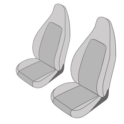 Set: teppiche aus velours + maßgeschneiderte sitzbezüge für Toyota Aygo  Hatchback (2005-2014) – Elegance P-2