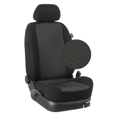 VW T6 / T6.1 Multivan, Bj. 06/2015 - / Maßangefertigter Einzelsitzbezug für die 2. Reihe :: 003. Stoff Colorado / Stoff schwarz
