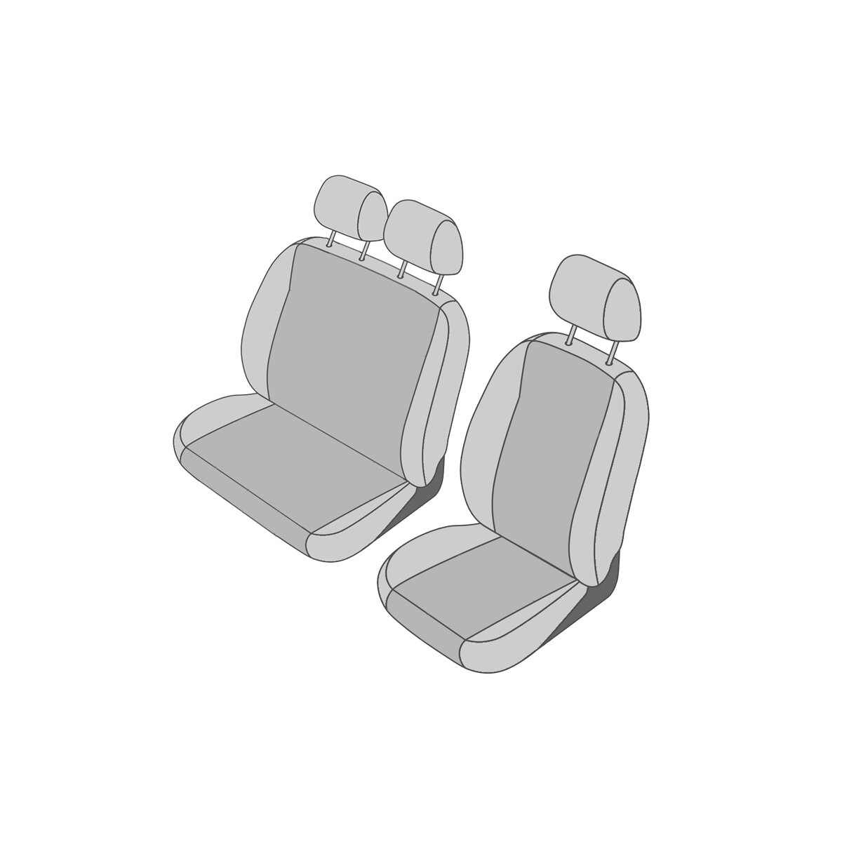 Sitzbezüge Schonbezüge SET EFF VW Crafter Stoff dunkel grau 