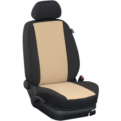 Automobilstoffe Meterware :: 010. Stoff beige / Stoff schwarz