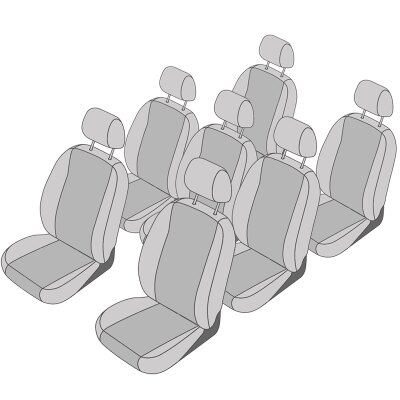 Fiat Ulysse II, ab Bj. 2002-2021 / Maßangefertigtes Komplettsetangebot 7-Sitzer