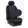Ford Transit Nugget, ab Bj. 2013 - / Maßangefertigte Vordersitzbezüge für Pilotsitze mit integrierter Kopfstütze :: 001. Stoff Brilliant / Stoff schwarz