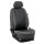 Atego (Isringhausen Sitz) Sitzbezüge - lieferbar für Sitze mit und ohne Gurtkasten :: K92. Kunstleder Karo-schwarz / Stoff anthrazit / (15% Aufpreis)