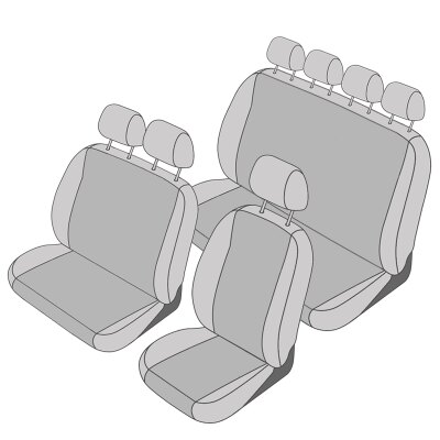 Ford Transit Doppelkabine, ab Bj. 2014 - / Ma&szlig;angefertigtes Komplettsetangebot 7-Sitzer