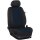 Ford Tourneo Custom, ab Bj. 2012 - / Maßangefertigte Vordersitzbezüge (2 Einzelsitze) :: 102. Stoff Karo-blau / Stoff schwarz