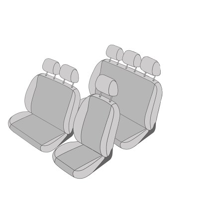Ford Transit Custom Doka, ab Bj. 2012 - / Ma&szlig;angefertigtes Komplettsetangebot 6-Sitzer