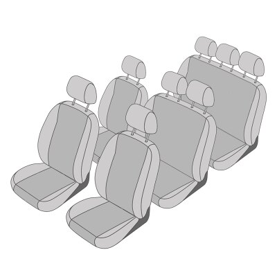 Ford Transit Transporter, ab Bj. 2014 - / Maßangefertigtes Komplettset 8-Sitzer