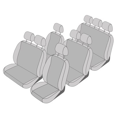 Ford Transit Transporter, ab Bj. 2014 - / Ma&szlig;angefertigtes Komplettset 9-Sitzer