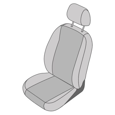 Renault Trafic, ab Bj. 2014 - / Maßangefertigter Einzelsitzbezug hinten 2. oder 3. Reihe