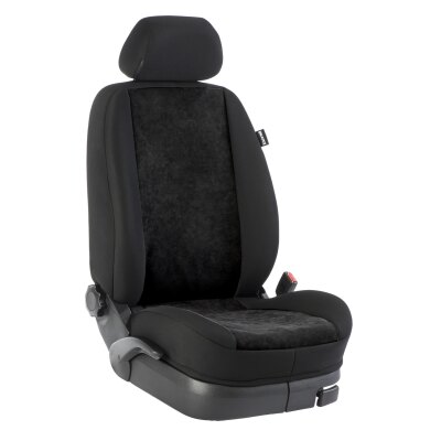 Wohnmobil Niesmann & Bischoff / Maßangefertigter Rücksitzbezug (Einzelsitzbezug hinten) :: 017. Stoff Alcantra-schwarz / Stoff schwarz (15% Aufpreis)