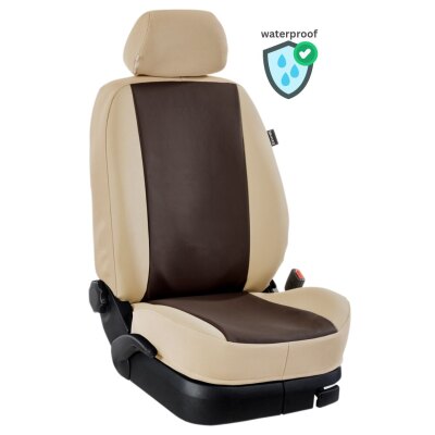 Wohnmobil Pilote Aventura P670 LP / Maßgefertigter Rücksitzbezug (2x Zweierbank) :: K95. Kunstleder Espresso / Kunstleder beige