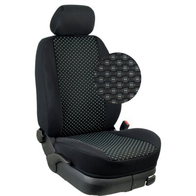 Maßangefertigter Rücksitzbezug (Zweierbank) für Citroen Pössl Campster :: 021. Stoff Palma / Stoff schwarz