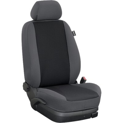 Maßangefertigter Rücksitzbezug (Zweierbank) für Toyota Crosscamp :: 133. Stoff Milano-schwarz / Stoff anthrazit