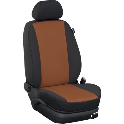 Maßangefertigter Rücksitzbezug (Zweierbank) für Toyota Crosscamp :: 111. Stoff Mokka / Stoff schwarz