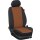 Maßangefertigter Rücksitzbezug (Zweierbank) für Toyota Crosscamp :: 111. Stoff Mokka / Stoff schwarz