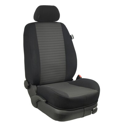 VW T5 Transporter / Caravelle, Bj. 2003 - 10/2009 / Maßangefertigter Rücksitzbezug Dreierbank 3. Reihe :: K98. Kunstleder Style / Stoff schwarz