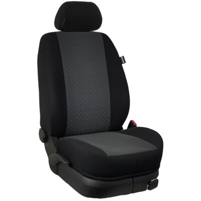 Skoda Fabia III, ab Bj. 2014 - 2023 / Maßangefertigtes Komplettsetangebot :: 211. Stoff Space-anthrazit / Stoff schwarz