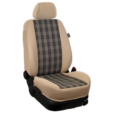 Wohnmobil Citroen Pössl 2win /  Maßangefertigter Rücksitzbezug :: 217. Stoff Tiffany / Stoff beige