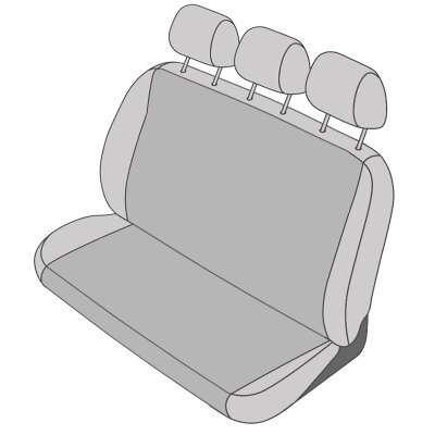 Citroen Jumpy, ab Bj. 2016 - / Maßangefertigter Rücksitzbezug 3. Reihe (Dreierbank)