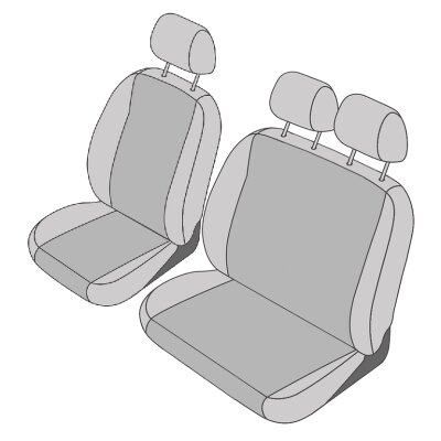 Peugeot Expert III, ab Bj. 2016 - / Maßangefertigter Rücksitzbezug 2. Reihe (Einzelsitz + Zweierbank)