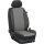VW ID.3, ab Bj. 11/2019 - / Maßangefertigtes Komplettsetangebot für 4/5 Sitzer :: K88. Kunstleder grau / Kunstleder schwarz