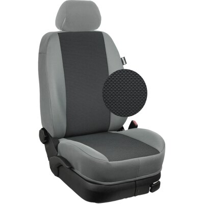 VW Caddy 5 (Kombi), ab Bj. 02/2020 - / Maßangefertigtes Komplettsetangebot 5-Sitzer :: 219. Stoff Smaragd / Stoff grau