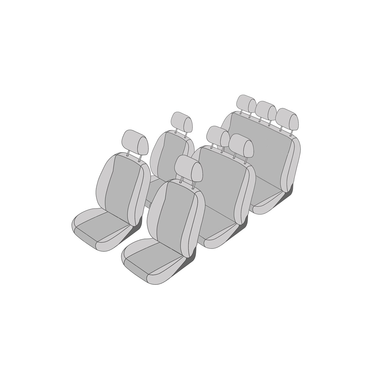 Mercedes Vito Sitzbezüge für die Vorder- und Rücksitze (8-Sitzer), 319,98 €