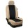VW Tiguan ALLSPACE, Bj. 2016 - 2023 / Maßangefertigtes Komplettsetangebot 5-Sitzer :: 218. Stoff Space-schwarz / Stoff beige