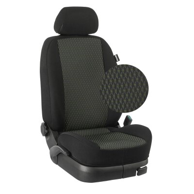VW T6 / T6.1 Multivan, Bj. 06/2015 - / Maßangefertigtes Komplettset 7-Sitzer :: 223. Stoff Tirol / Stoff schwarz