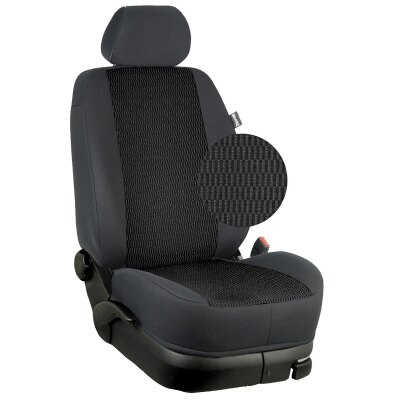 VW Golf 7 Sportsvan, ab Bj. 2014 - / Maßangefertigte Vordersitzbezüge :: 241. Stoff Atlanta-schwarz / Stoff anthrazit