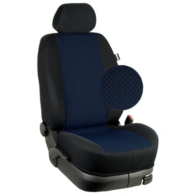 VW up & e-up, ab Bj. 2011 - / Maßangefertigtes Komplettsetangebot :: 254. Stoff Phoenix-blau / Stoff schwarz