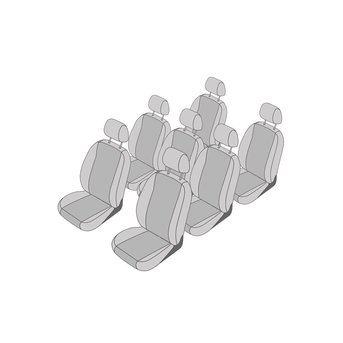 Seat Alhambra Sitzbezüge für die Vorder- und Rücksitze (7-Sitzer), 299,98 €