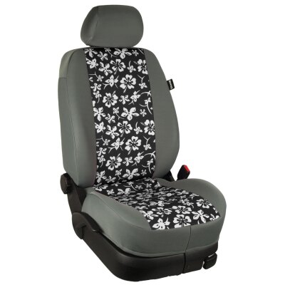 Wohnmobil Adria Twin / Maßangefertigter Rücksitzbezug :: HS14T. Hawaii schwarz / Stoff grau (15% Aufpreis)