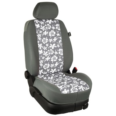 VW ID.3, ab Bj. 11/2019 - / Maßangefertigtes Komplettsetangebot für 4/5 Sitzer :: HS56T. Hawaii grau / Stoff grau