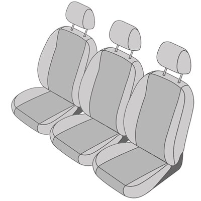 Skoda Roomster, Bj. 2003 - 2015 / Maßangefertigter Rücksitzbezug (3 Einzelsitze)