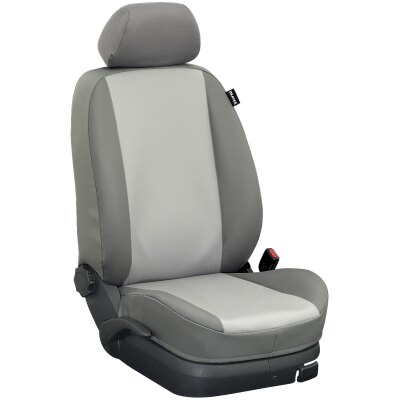 VW ID Buzz, 5-tür Van ab Bj.08/2022 - / Maßangefertigter Rücksitzbezug ( 2. Reihe Zweierbank+ Einzelsitz) :: K102. Kunstleder Stone / Kunstleder grau