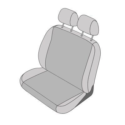 Toyota Crosscamp / Maßangefertigter Rücksitzbezug 2. + 3. Reihe (Zweierbank)