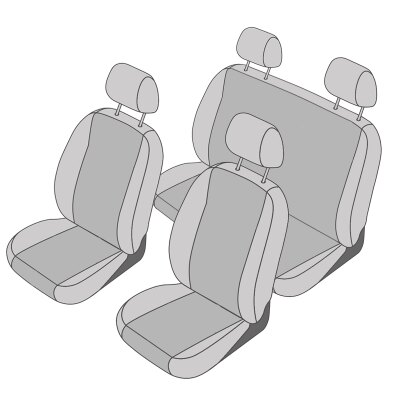 Toyota Crosscamp / Maßangefertigtes Komplettsetangebot 4-Sitzer