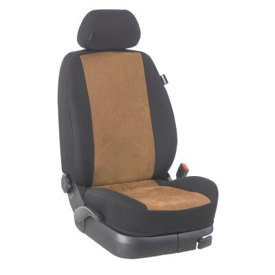 Maßangefertigte Vordersitzbezüge passend für Adria Wohnmobile mit Sitzen mit verstellbaren Kopfstützen :: 012. Stoff Alcantra-beige / Stoff anthrazit / (15% Aufpreis)