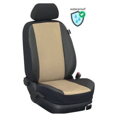 Seat Alhambra, ab Bj. 2010 - / Maßangefertigtes Komplettsetangebot 7-Sitzer :: K84. Kunstleder beige / Kunstleder schwarz