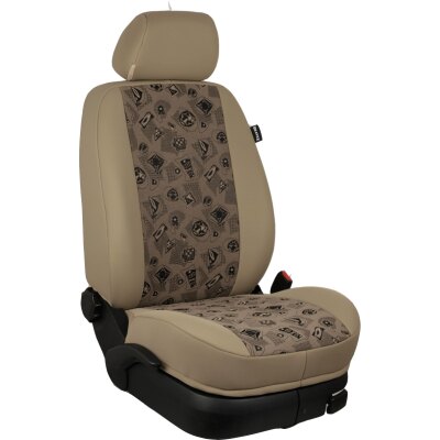 Wohnmobil Carthago C-Compactline / Maßangefertigte Rücksitzbezug (Einzelsitz) :: 246. Stoff Girona-beige / beige