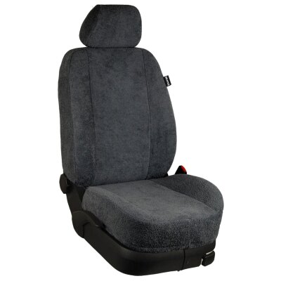 Tesla Model Y, ab Bj. 2020 - 2025 / Maßangefertigter Rücksitzbezug :: F101. Frottee anthrazit / Frottee anthrazit