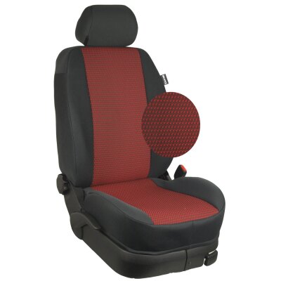 Automobilstoffe Meterware :: 268. Stoff Florida-rot / Stoff anthrazit