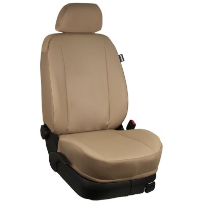 Maßangefertigte Vordersitzbezüge passend für Bürstner Wohnmobile mit Pilotsitzen :: K107. Kunstleder beige / Kunstleder beige